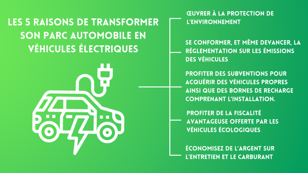 5 raisons de transformer son parc automobile en véhicules électriques