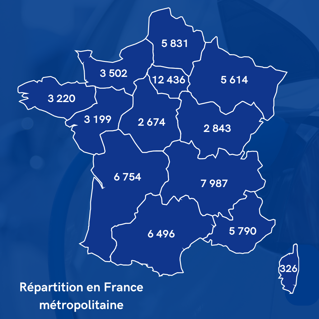Les bornes de recharge en France en 2022